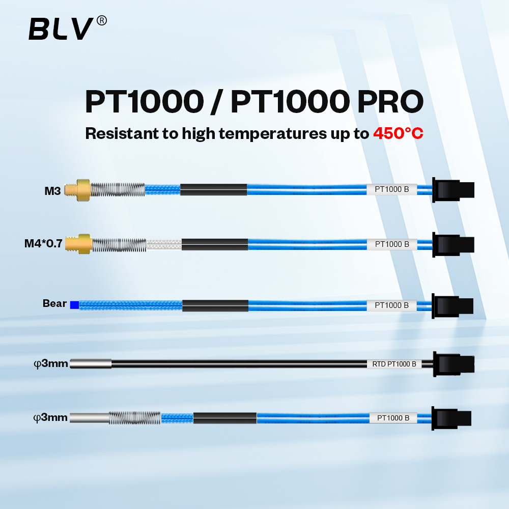BLV® PT1000 Thermistor M3 M4 B - огляд і ціна Hotend Assembly