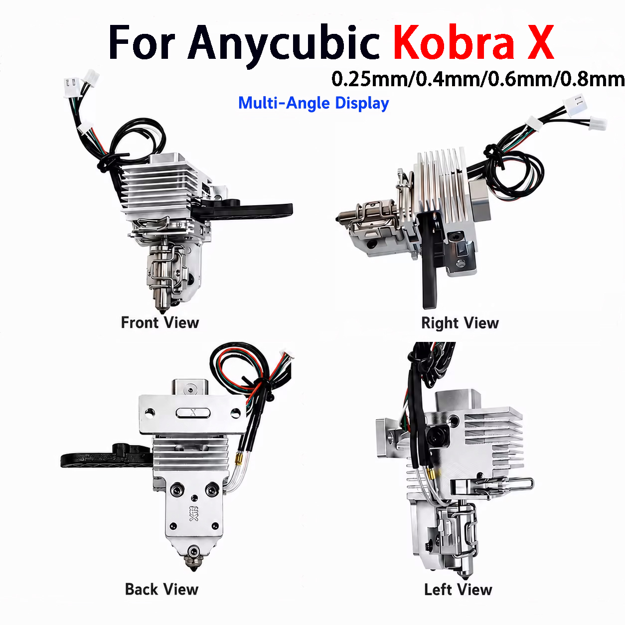 0.25 0.4 0.6 0.8mm Hot End Kit - огляд і ціна Hotend Assembly