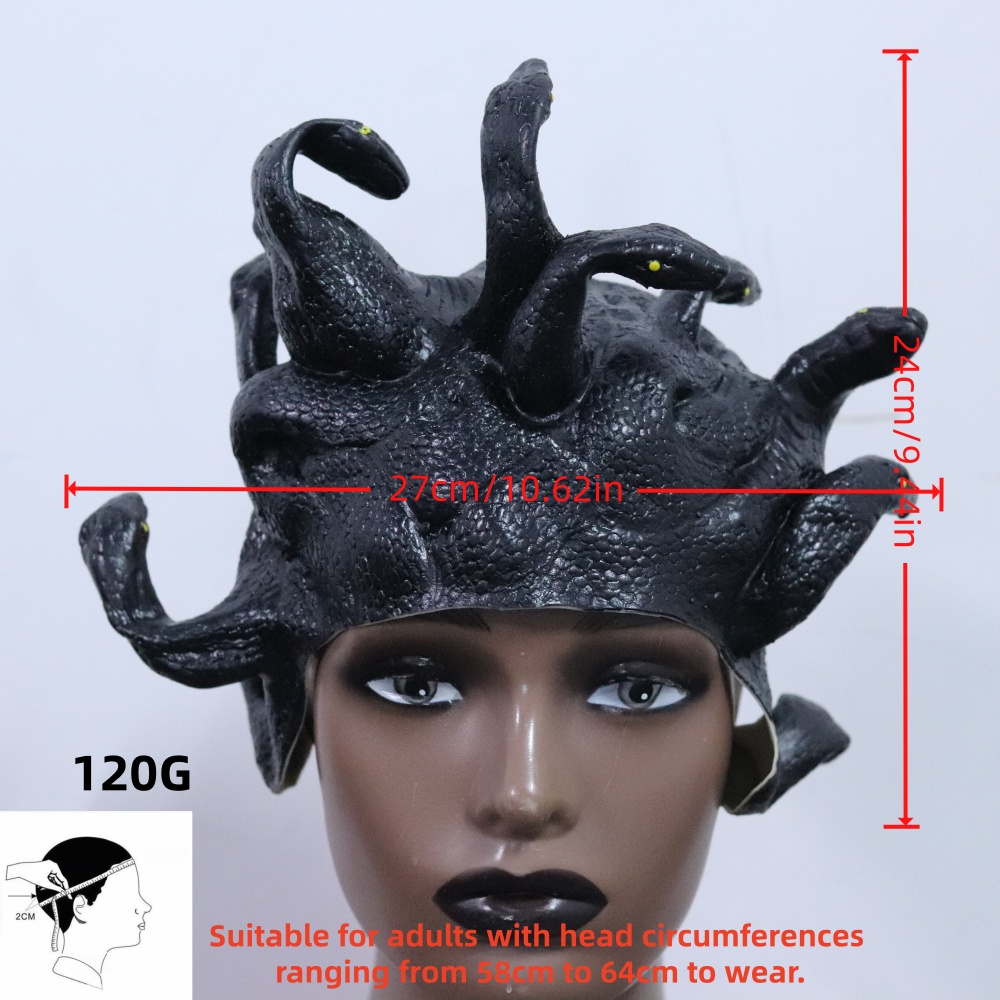 Medusa Latex Wig Mask, Horror  - огляд і ціна Cobra Extruder