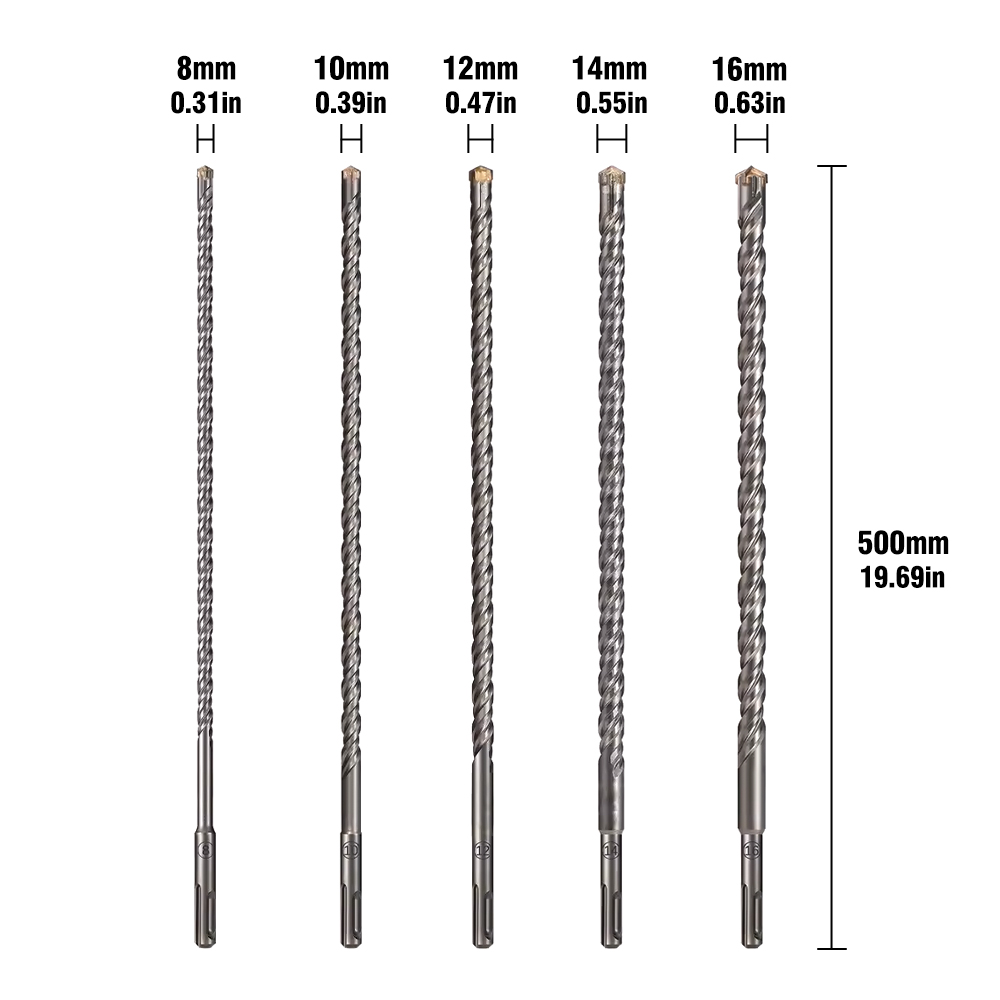 500mm Extended SDS Plus Cross  - огляд і ціна Nozzle Tungsten